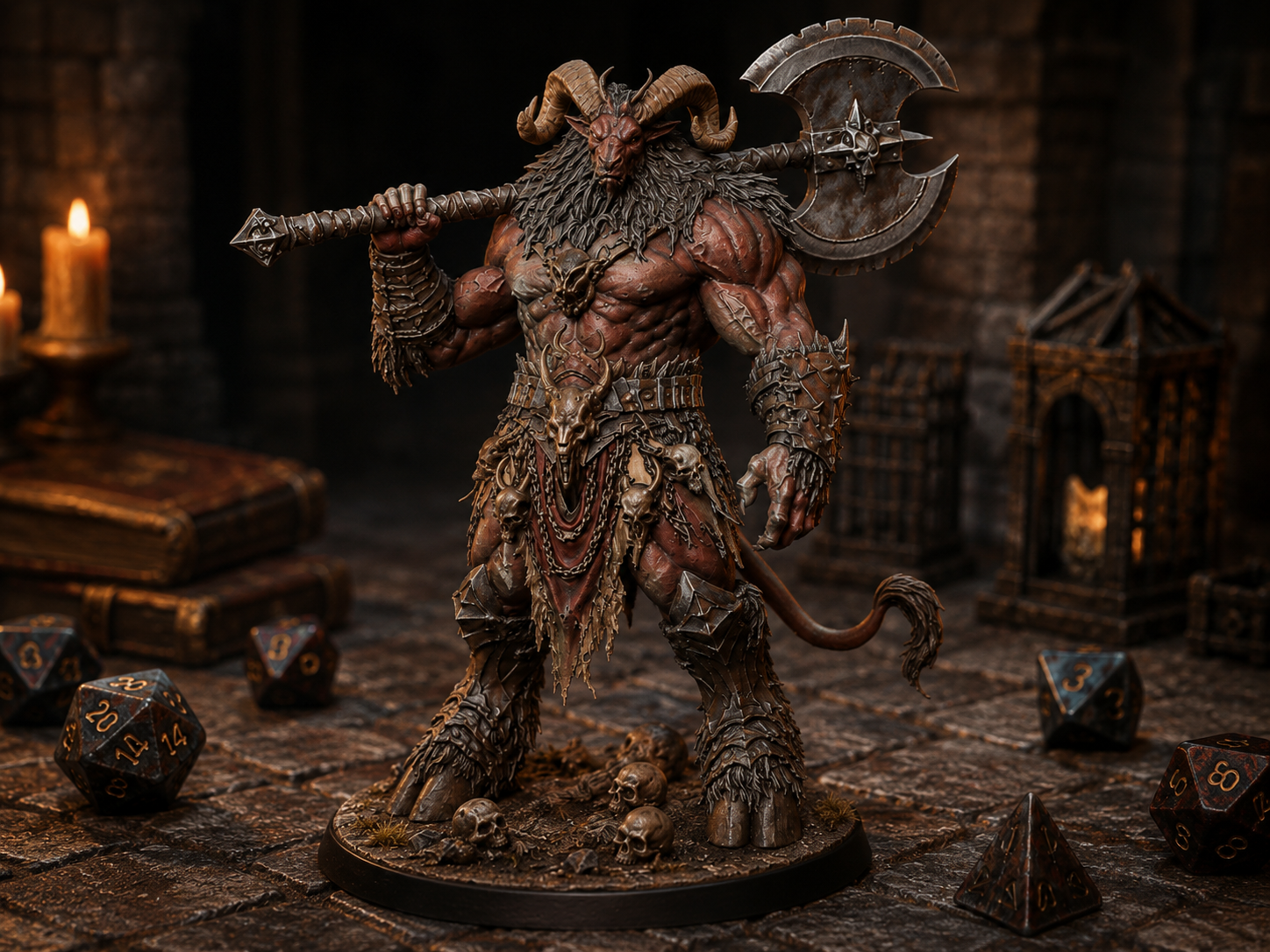 Baphomet Demon Lord STL — Ragnarok Online MVP Boss Strength Pose DnD 3D Print Miniature — main view