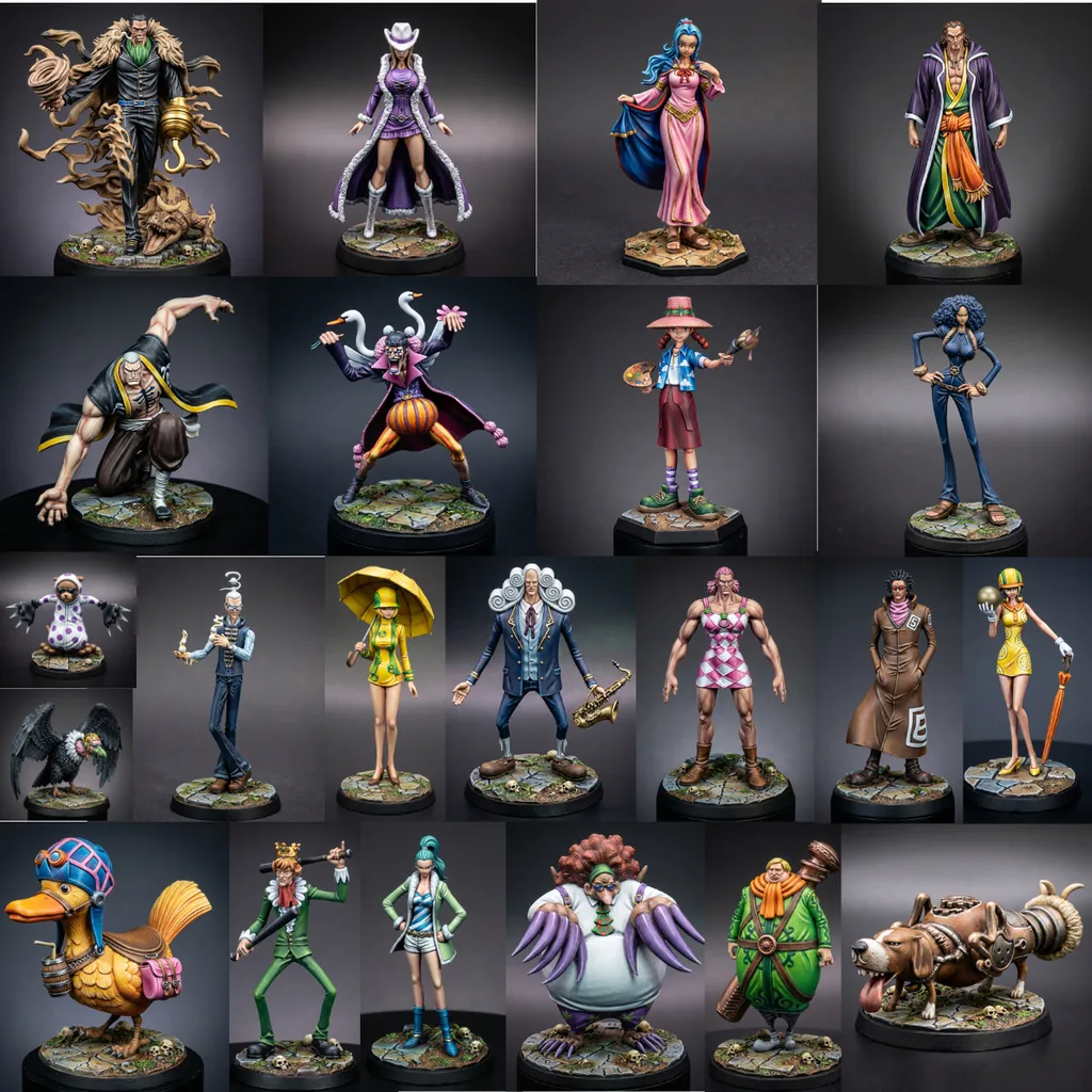 Baroque Works Agents Bundle STL · DND Anime Miniatures — One Piece 3D Print Pack — main view