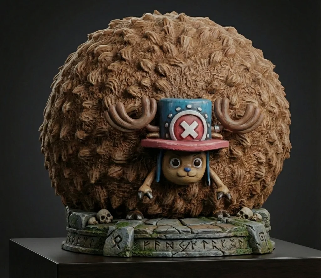 Tony Tony Chopper · Guard Point STL · DND Anime Miniature — One Piece 3D Print | Defensive Form · Pre-Timeskip — main view