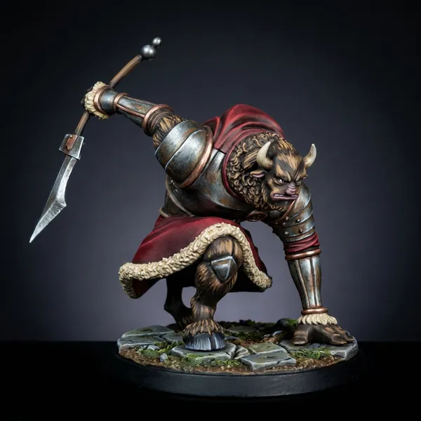 Dalton · Bison Form STL · DND Anime Miniature — One Piece 3D Print | Zoan Form · Drum Island