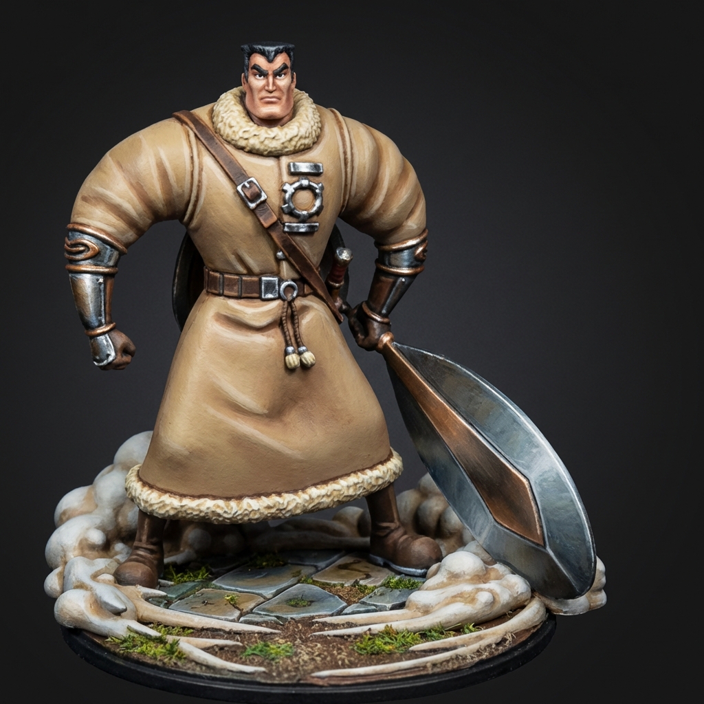 Dalton · Human Form STL · DND Anime Miniature — One Piece 3D Print | Drum Island Guard Captain — 3D printable STL