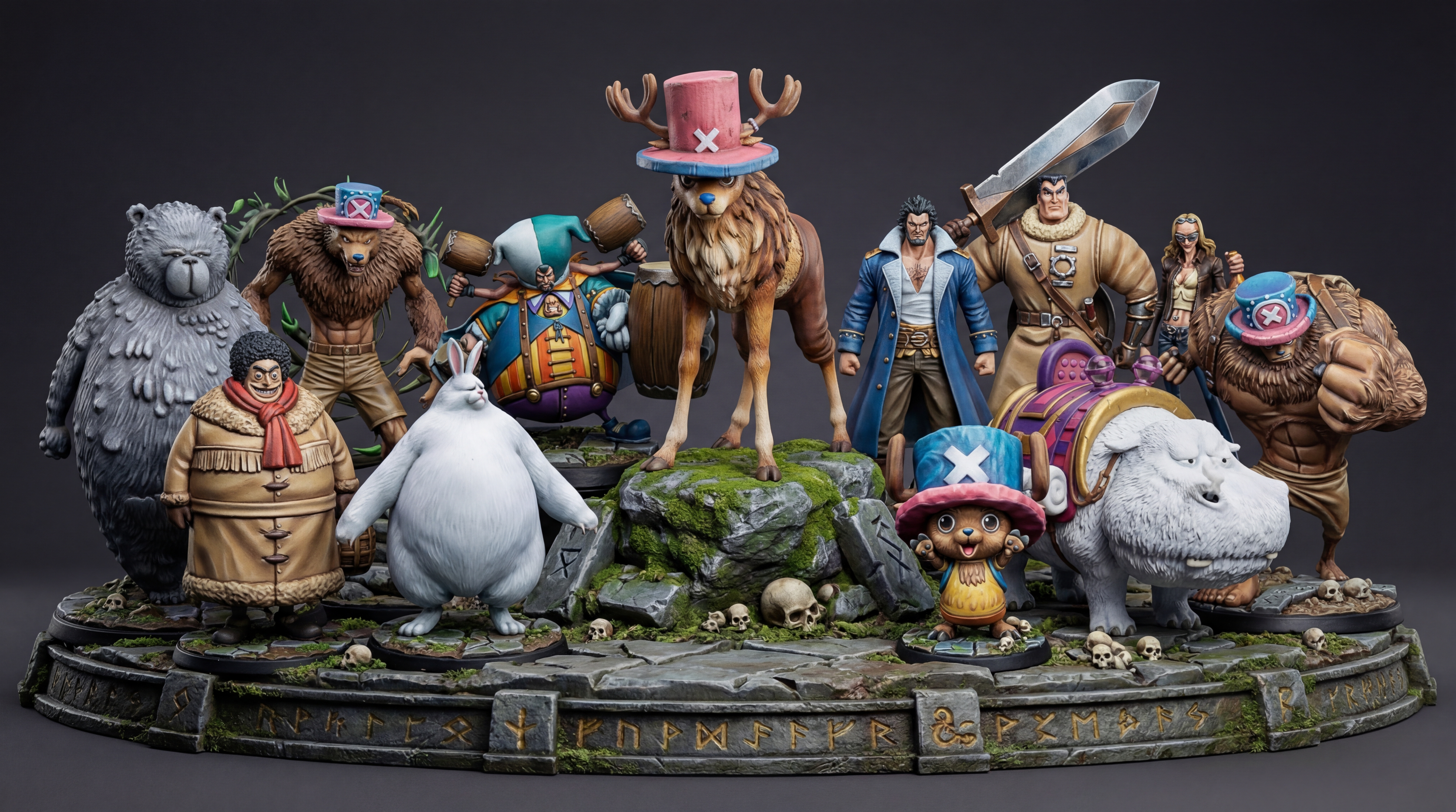 Drum Island Saga Bundle STL · DND Anime Miniatures — One Piece 3D Print Pack — 3D printable STL