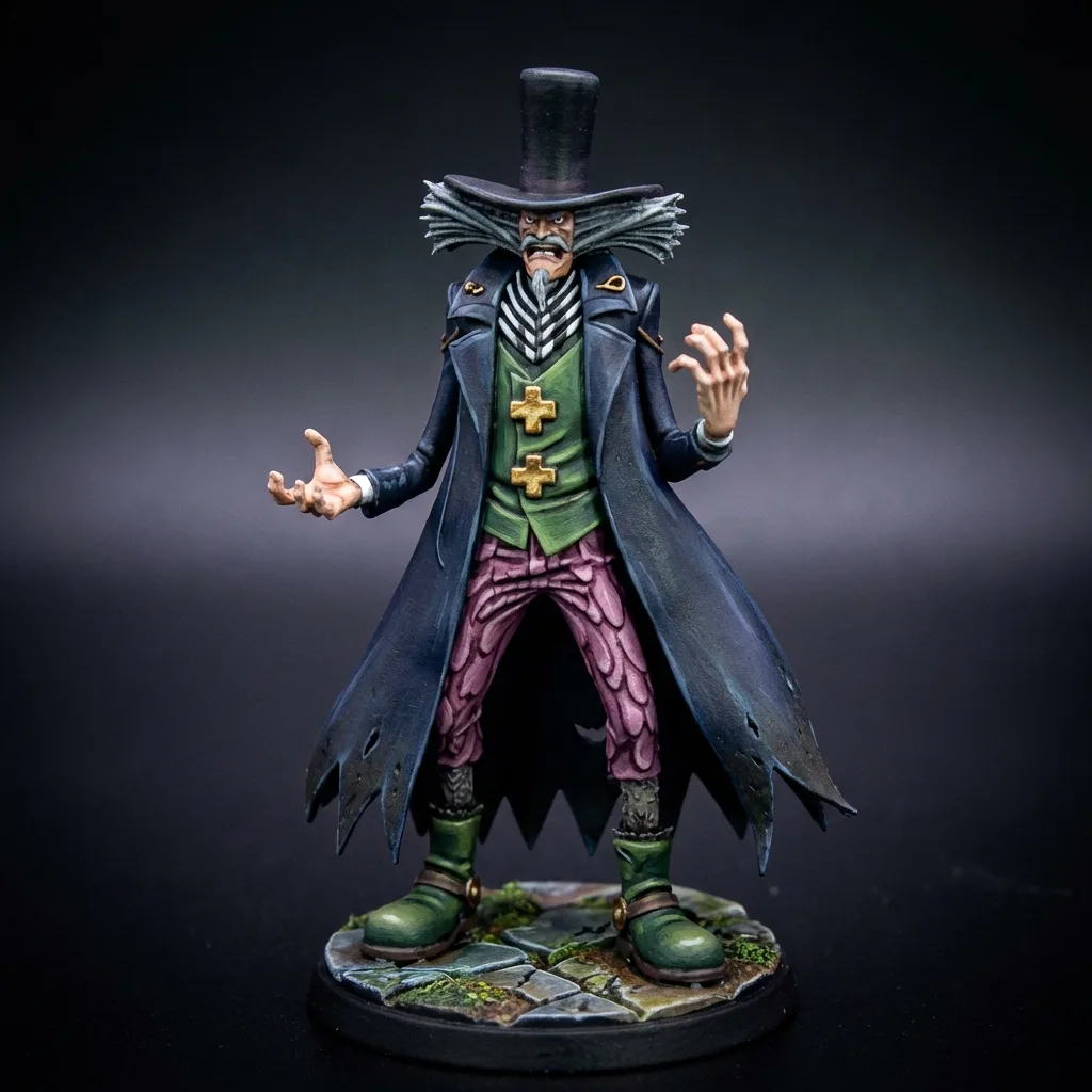 Dr. Hiruluk STL · DND Anime Miniature — One Piece 3D Print | Drum Island · The Quack Doctor — main view