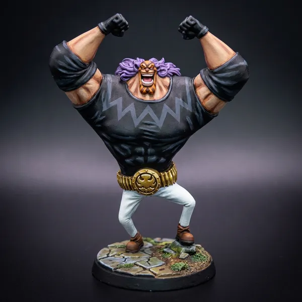 Jesus Burgess (v1) STL · DND Anime Miniature — One Piece 3D Print | Blackbeard Pirates · Helmsman — 3D printable STL