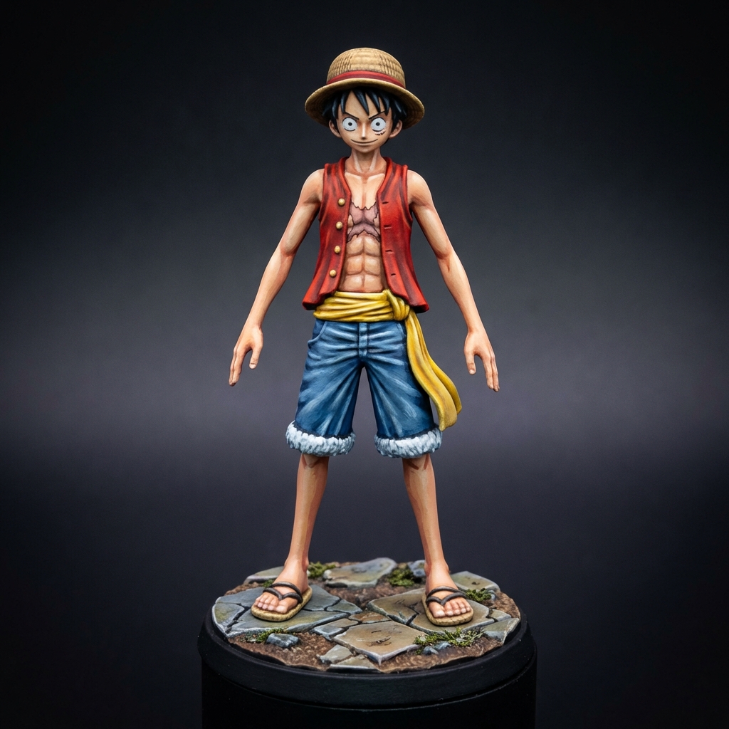 Monkey D. Luffy STL · DND Anime Miniature — One Piece 3D Print | Pre-Timeskip · Straw Hat Captain — 3D printable STL