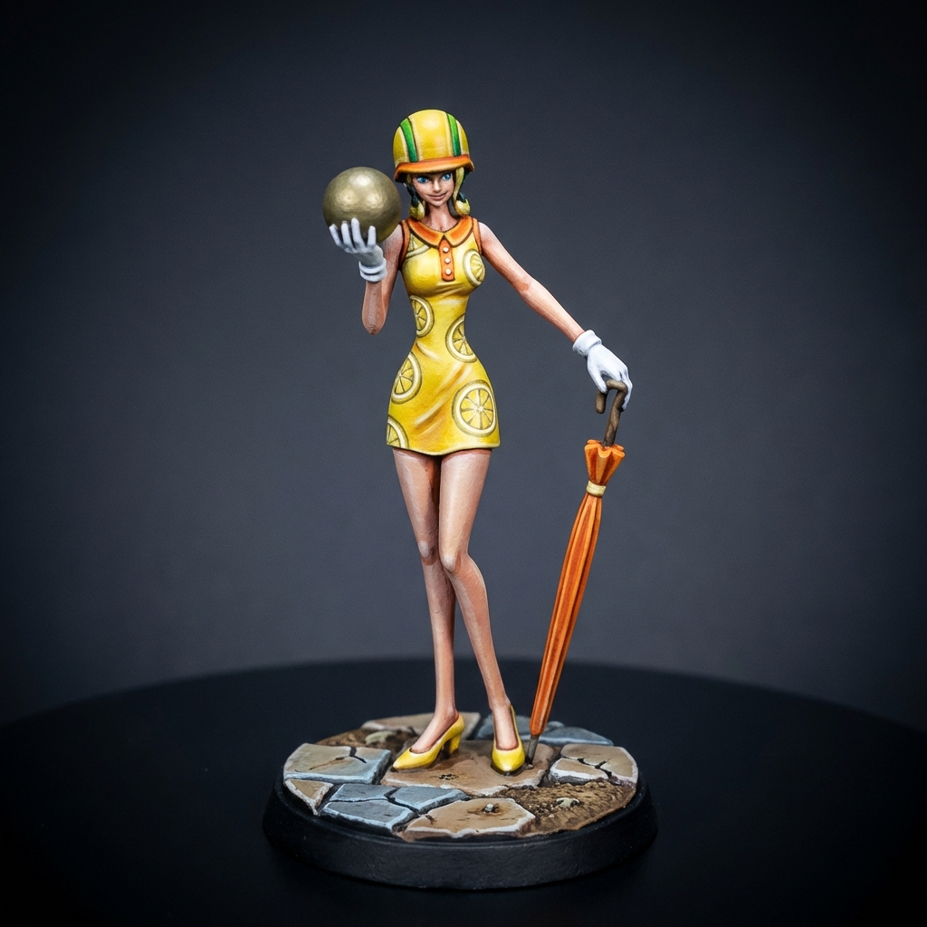 Miss Valentine (v2) STL · DND Anime Miniature — One Piece 3D Print | Baroque Works · Alternate Pose — 3D printable STL
