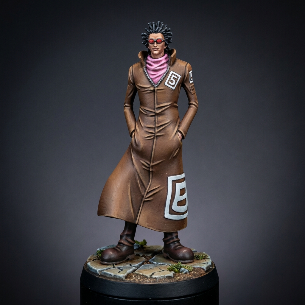 Mr. 5 · Gem STL · DND Anime Miniature — One Piece 3D Print | Baroque Works · Officer Pair #5 — 3D printable STL