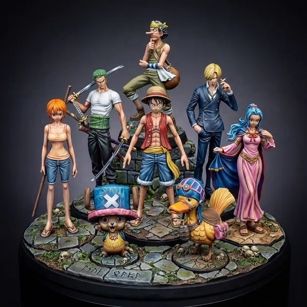 Straw Hat Crew Pre-Timeskip Bundle STL · DND Anime Miniatures — One Piece 3D Print Pack
