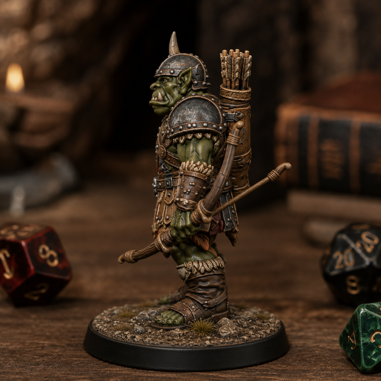 Orc Archer STL — Ragnarok Online Inspired Orc Bowman Miniature for DnD 3D Print Tabletop — main view