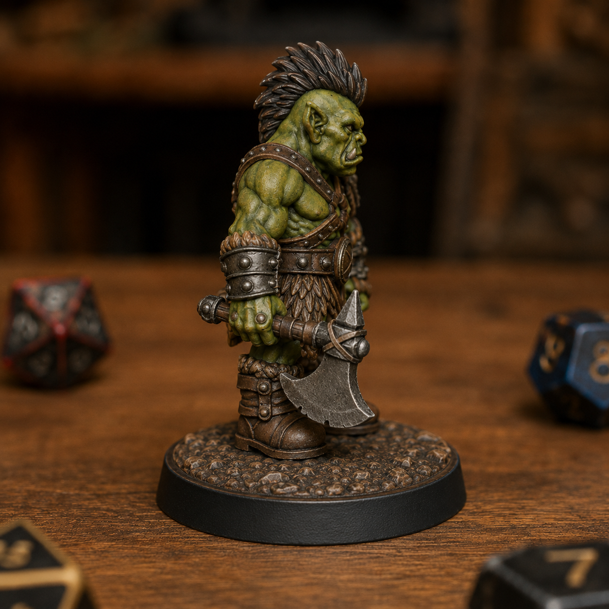 Orc Warrior with Axe view 3