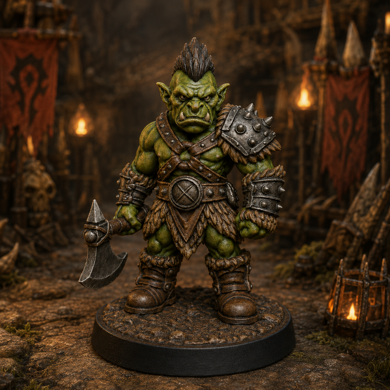 Orc Warrior with Axe view 4
