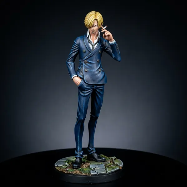 Sanji STL · DND Anime Miniature — One Piece 3D Print | Pre-Timeskip · Black Leg · Straw Hat Cook — 3D printable STL