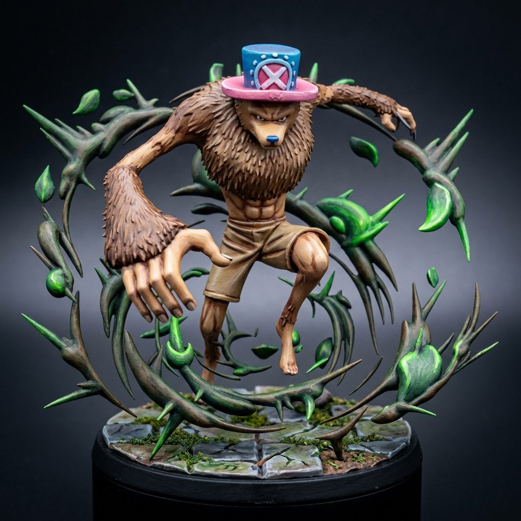 Tony Tony Chopper · Kung Fu Point STL · DND Anime Miniature — One Piece 3D Print | Slim Form · Pre-Timeskip — 3D printable STL