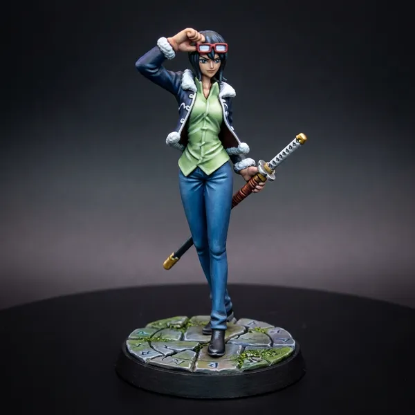 Sergeant Tashigi STL · DND Anime Miniature — One Piece 3D Print | Marine · Sword Collector — 3D printable STL