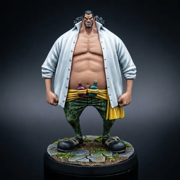 Marshall D. Teach · Blackbeard STL · DND Anime Miniature — One Piece 3D Print | Pre-Timeskip · Pirate Captain — 3D printable STL