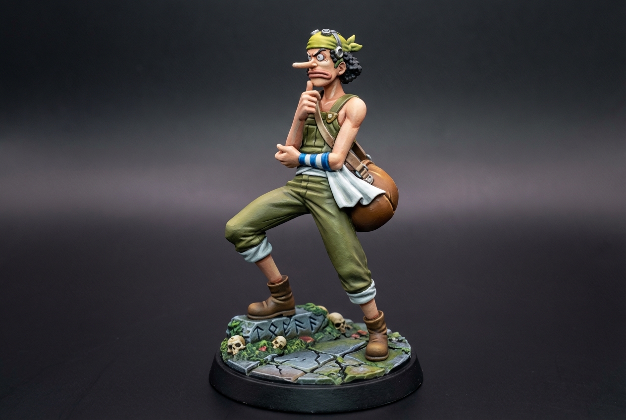 Usopp STL · DND Anime Miniature — One Piece 3D Print | Pre-Timeskip · Straw Hat Sniper — 3D printable STL