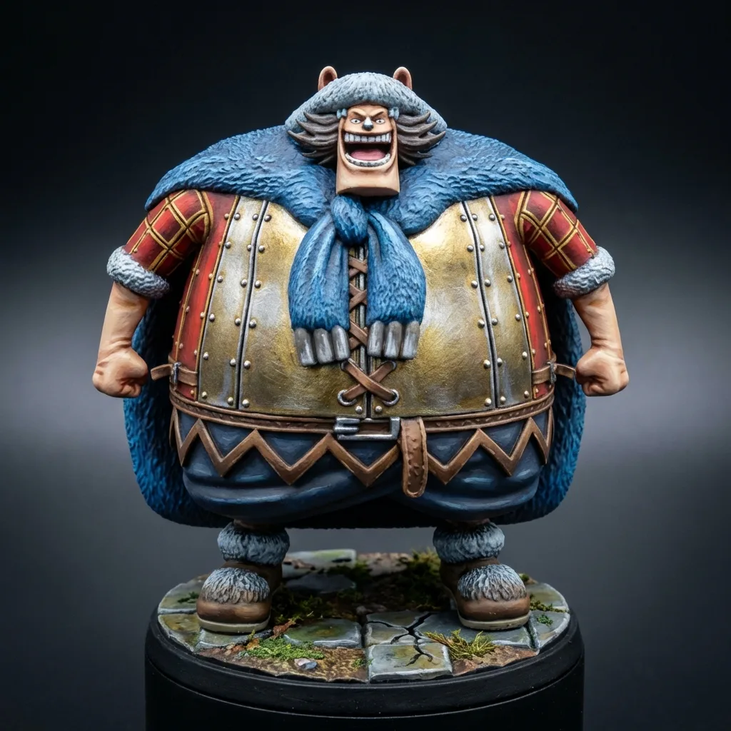 Wapol STL · DND Anime Miniature — One Piece 3D Print | Former King of Drum Island — main view